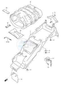 RGV250 (E1) drawing REAR FENDER