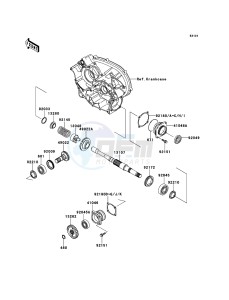 KFX700 KSV700A6F EU drawing Front Bevel Gear