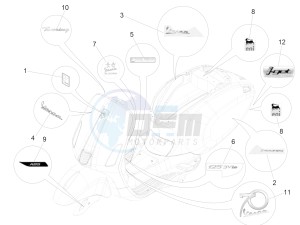 125 4T 3V ie Primavera (EMEA) (Ch, IT) drawing Plates - Emblems