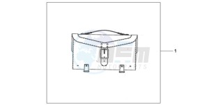 VT750C2F9 Australia - (U / KMH MME) drawing LEATHER TOPCASE (STUDDED)