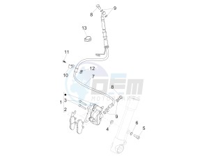 Fly 125 4t e3 (Vietnam) Vietnam drawing Brakes hose  - Calipers