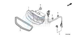 TRX420FE9 Australia - (U / 4WD) drawing TAILLIGHT