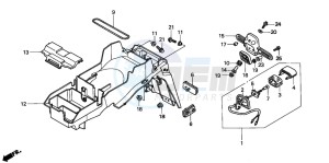 CBR900RR drawing REAR FENDER (CBR900RRY,1/RE1)