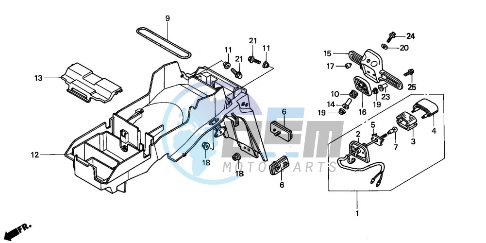 REAR FENDER (CBR900RRY,1/RE1)