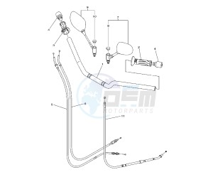 XJ6-N 600 drawing STEERING HANDLE AND CABLE