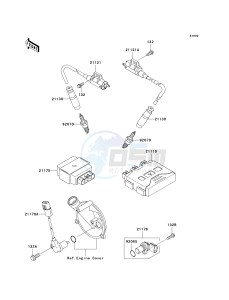 KVF 700 A [PRAIRIE 700 4X4] (A1-A2) [PRAIRIE 700 4X4] drawing IGNITION SYSTEM