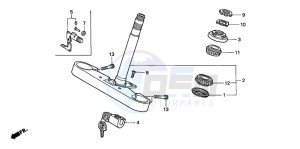 GL1500C drawing STEERING STEM