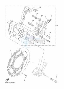 YZ125 (B0V2) drawing FRONT BRAKE CALIPER