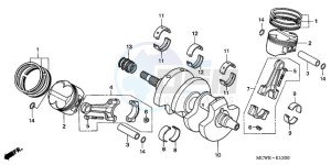 VFR8009 Ireland - (EK / MME TWO) drawing CRANKSHAFT/PISTON