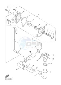 YZF-R6 600 R6 (2CX4 2CX5) drawing WATER PUMP