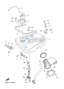 YZ450FX (B917 B918 B919 B919 B91A) drawing FUEL TANK