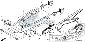 CB500FE CB500F UK - (E) drawing SWINGARM