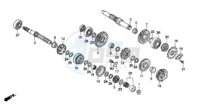 NX500 DOMINATOR drawing TRANSMISSION