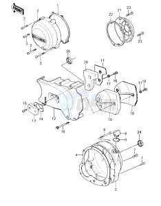 KZ 550 A (A1-A2) drawing ENGINE COVERS -- 80-81 A1_A2- -