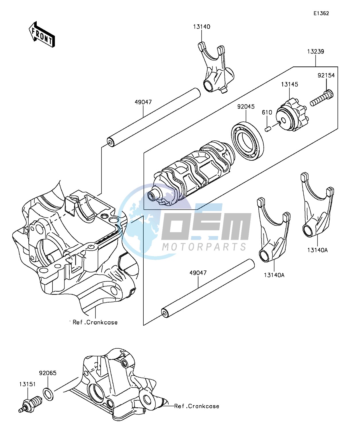 Gear Change Drum/Shift Fork(s)