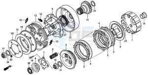 TRX400FW FOURTRAX FOREMAN drawing CLUTCH