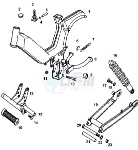 STANDARD_K9_DENMARK 50 DENMARK drawing Frame and swinging arm