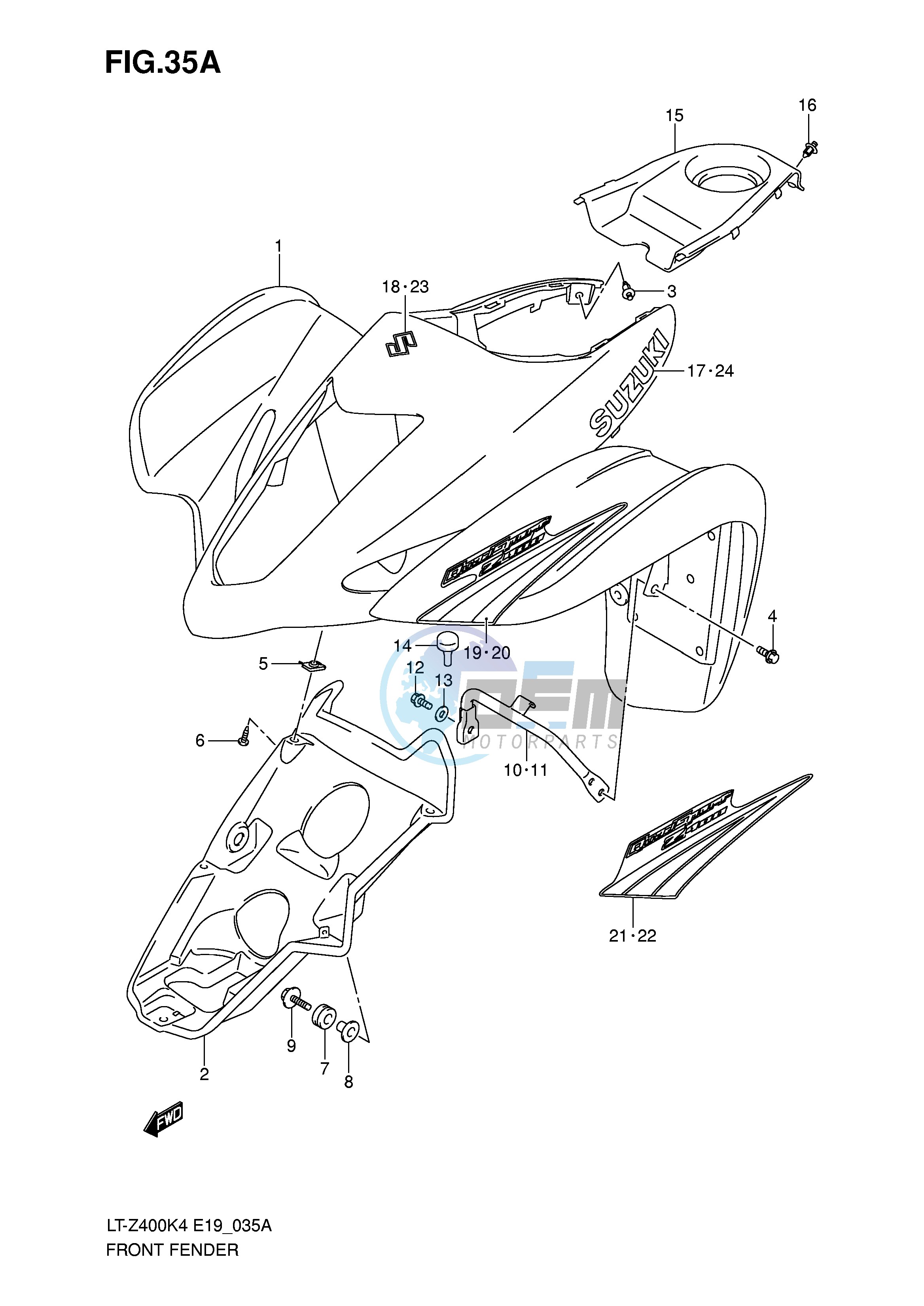 FRONT FENDER (MODEL K5 K6)