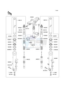 ZX 900 E [NINJA ZX-9R] (E1-E2) [NINJA ZX-9R] drawing FRONT FORK