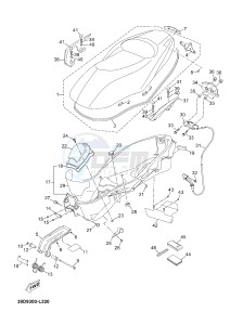 YP125R X-MAX125 X-MAX125 (2ABG) drawing SEAT