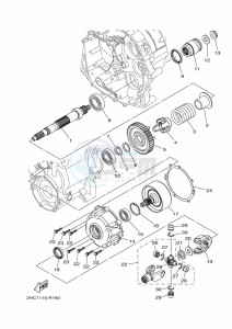 YXZ1000ET YXZ10YEXK (B5HA) drawing MIDDLE DRIVE GEAR