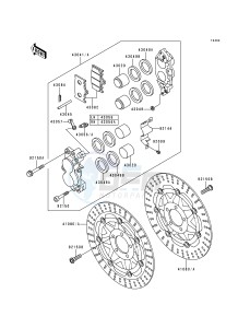 ZX 600 F [NINJA ZX-6R] (F1-F3) [NINJA ZX-6R] drawing FRONT BRAKE