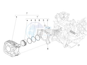 PRIMAVERA 50 4T-3V NOABS E4 (EMEA) drawing Cylinder-piston-wrist pin unit