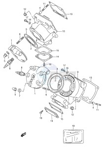 RGV250 (E1) drawing CYLINDER HEAD