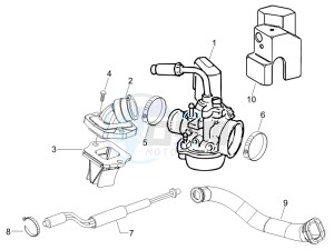 S 50 2T UK drawing Carburettor  assembly - Union pipe