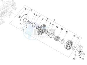 GTV 300 HPE SEI GIORNI IE E4 ABS (EMEA) drawing Driven pulley