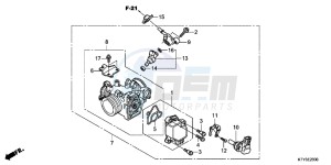 CBR125RTD CBR125RT UK - (E) drawing THROTTLE BODY