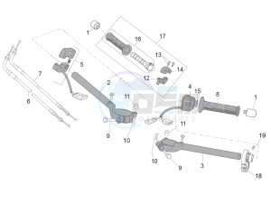 RSV4 1000 Racing Factory L.E. (EMEA, APAC) (AUS, CP, EU, GB, J, MAL, NZ, RI, VN) drawing Handlebar - Controls