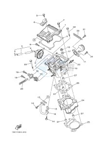 YFM300 RAPTOR 300 (1SC6 1SC7 1SC5) drawing CYLINDER