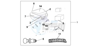 XL125VA EU / CMF - (EU / CMF) drawing TOP BOX 35L PEARL CONCOURS BLACK