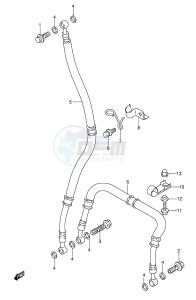 GSX-R1100W (E28) drawing FRONT BRAKE HOSE (MODEL P R)