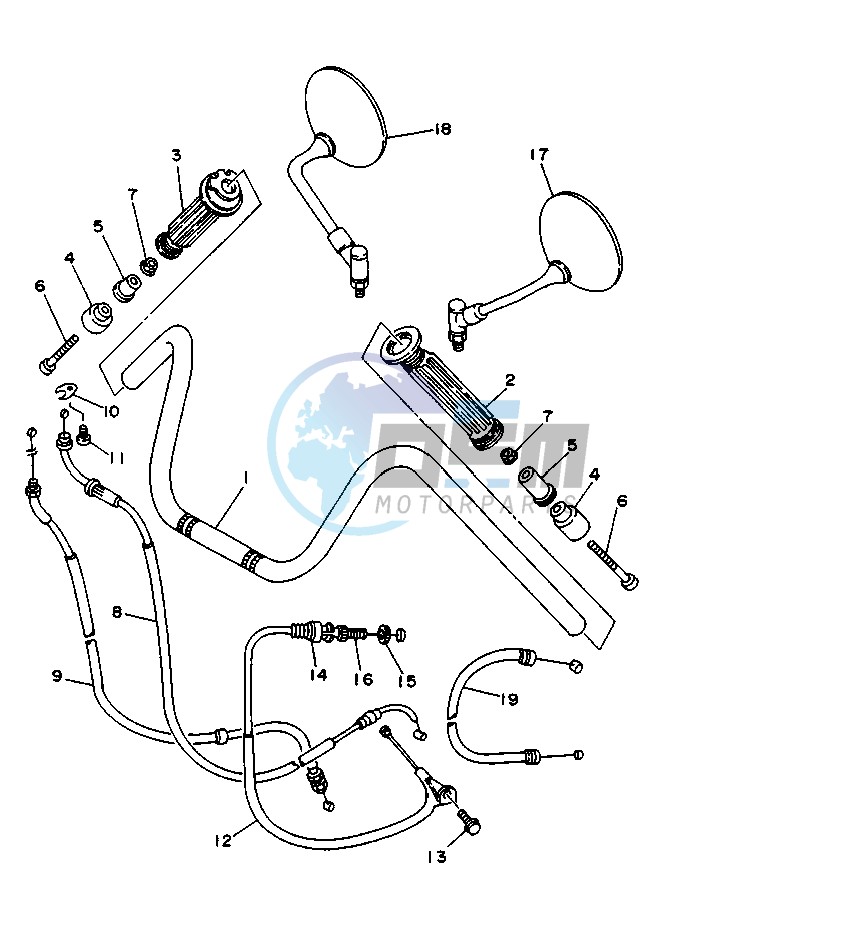 STEERING HANDLE-CABLE (XV 2505)