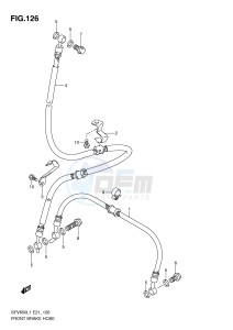 SFV650 (E21) Gladius drawing FRONT BRAKE HOSE (SFV650L1 E24)