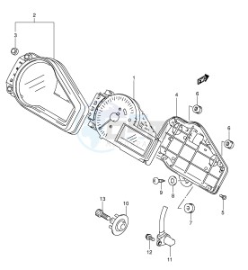 GSX-R600 (E2) drawing SPEEDOMETER