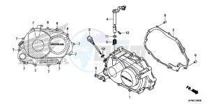 GLR1251WHH UK - (E) drawing RIGHT CRANKCASE COVER