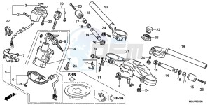 CBR600FAB CBR600F ABS E drawing HANDLE PIPE/ TOP BRIDGE