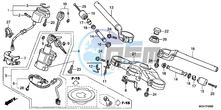 HANDLE PIPE/ TOP BRIDGE