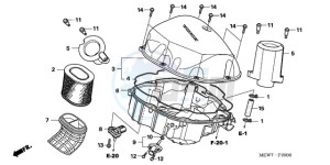 NT700VAA France - (F / ABS) drawing AIR CLEANER