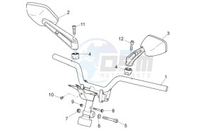 SR 50 H2O new ie AND carb. drawing Handlebar