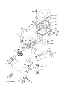 YZF-R125 R125 (5D7P 5D7P 5D7P) drawing INTAKE