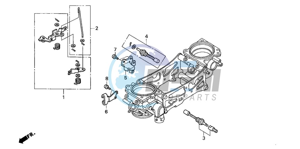 THROTTLE BODY(COMPONENT P ARTS)(VTR1000SP2/3/4/5/6)