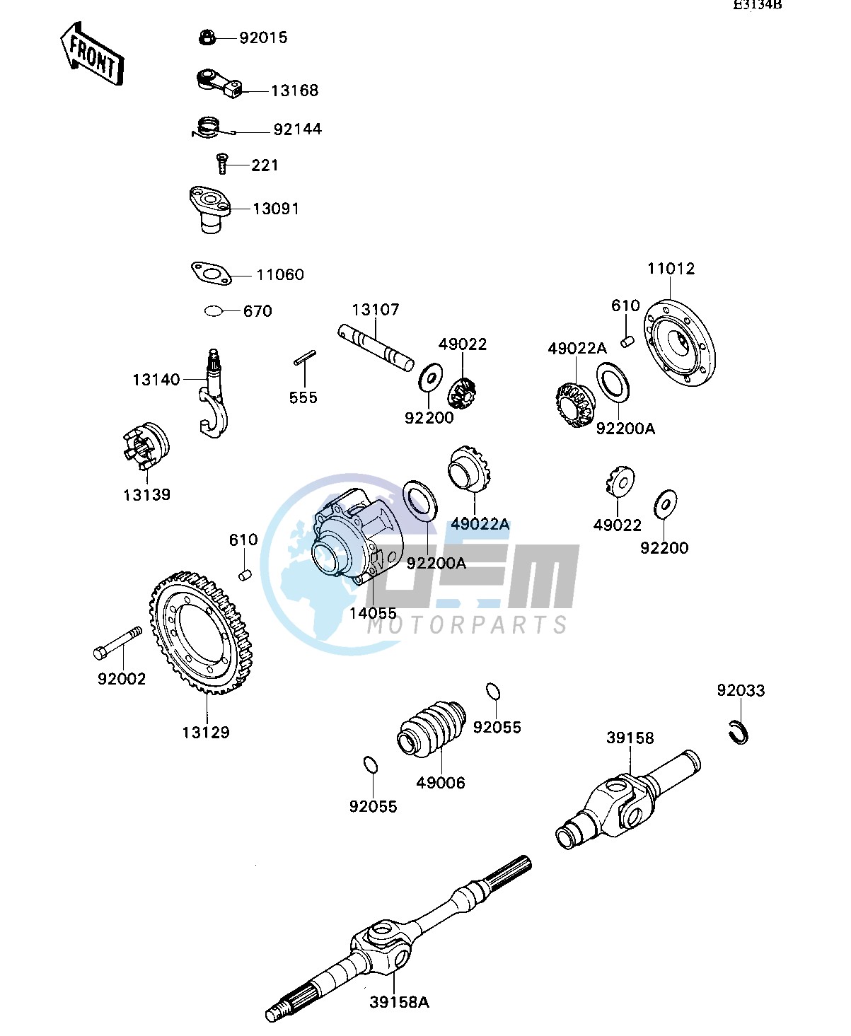 DRIVE SHAFT-- REAR- -