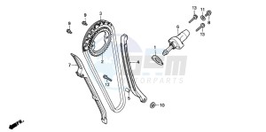 TRX300EX FOURTRAX 300 EX drawing CAM CHAIN/TENSIONER