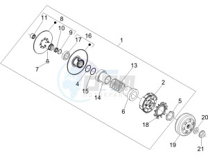 Nexus 250 e3 drawing Driven pulley