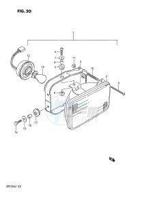 DR125S (E2) drawing HEADLAMP (E1)