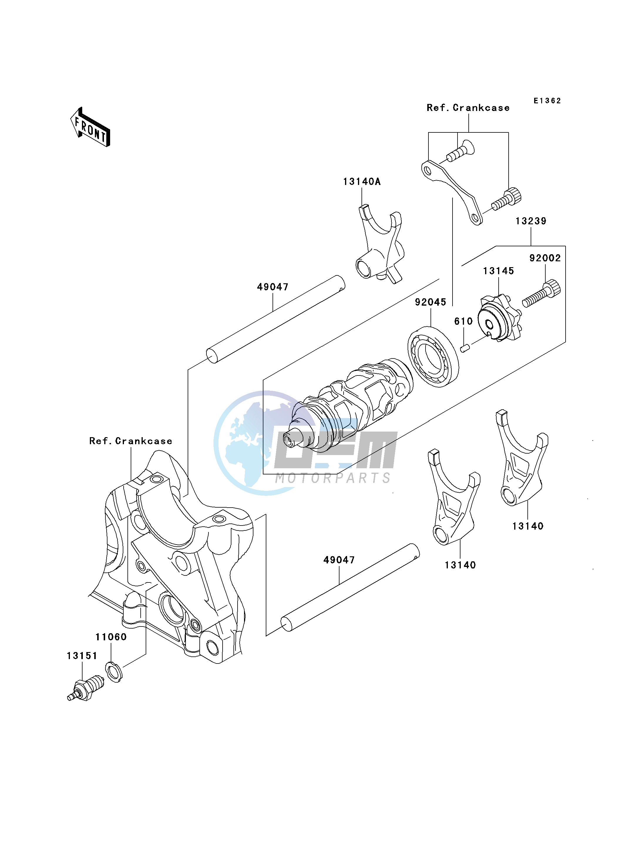 GEAR CHANGE DRUM_SHIFT FORK-- S- -